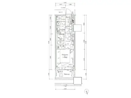 三田ガーデンヒルズ ノースヒル(ワンルーム/2階)の間取り写真