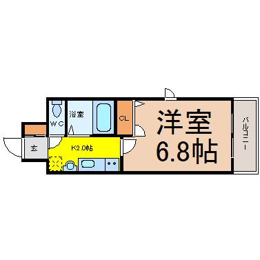 プレサンス千種駅前ネオステージ(1K/3階)の間取り写真