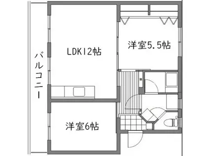 サンライズ柿澤(2LDK/1階)の間取り写真