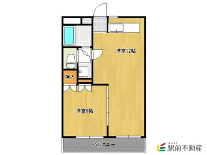 グレース櫛原(1LDK/2階)の間取り写真