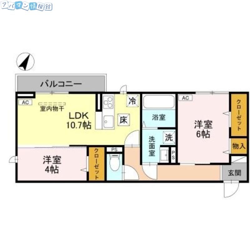 CLASSEUM幸西I(2LDK/1階)の間取り写真