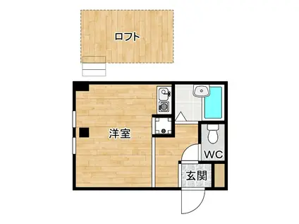 パッサージュⅠ(ワンルーム/4階)の間取り写真