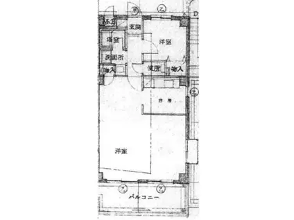 ドルフ安藤橋II(1LDK/3階)の間取り写真