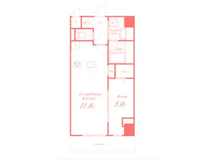 KS AVENIR(1LDK/2階)の間取り写真