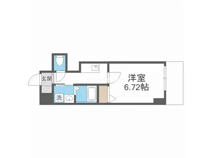 ファステート難波サウスベック(1K/4階)の間取り写真