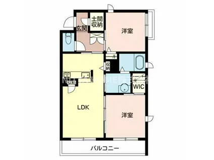 ザ・ファンクレイン たんば(2LDK/3階)の間取り写真