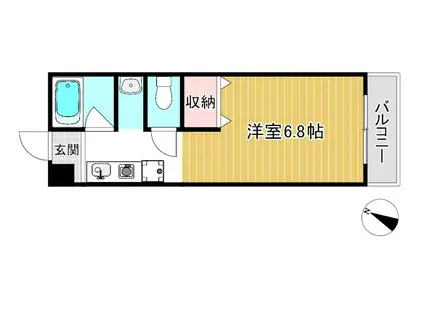 サンハイツ北山(1K/2階)の間取り写真