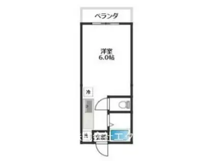 高尾ビル(ワンルーム/3階)の間取り写真