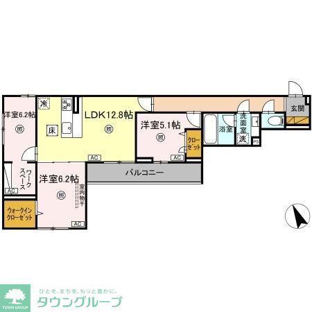 D-KISARIA EI(3LDK/2階)の間取り写真