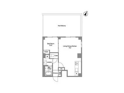 BPRレジデンス練馬富士見台(1LDK/3階)の間取り写真