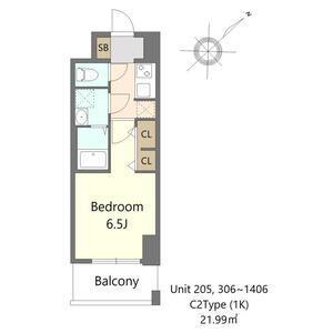 S-RESIDENCE堺ALTKLAS(1K/14階)の間取り写真