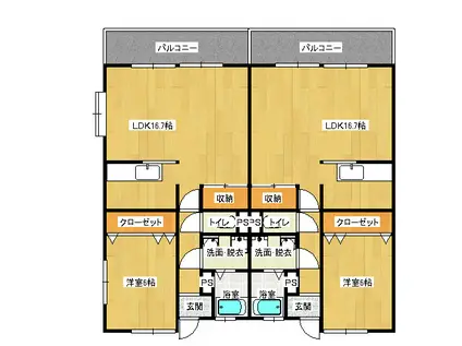 エトワールYUBUNSHA II(1LDK/1階)の間取り写真