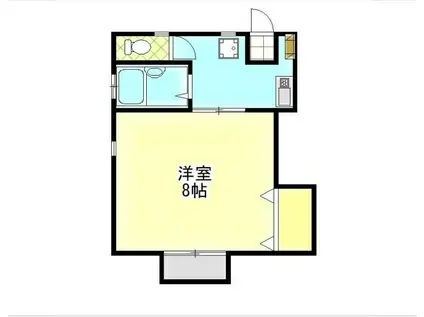 オリーブハウスII(1K/2階)の間取り写真