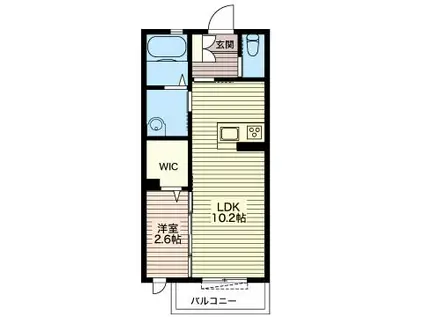 クラヴィコード(1LDK/2階)の間取り写真