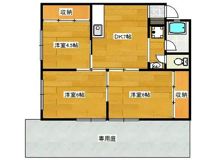 IT長門石I(3DK/4階)の間取り写真