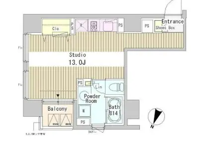 アーバンキューブ九段南(ワンルーム/5階)の間取り写真