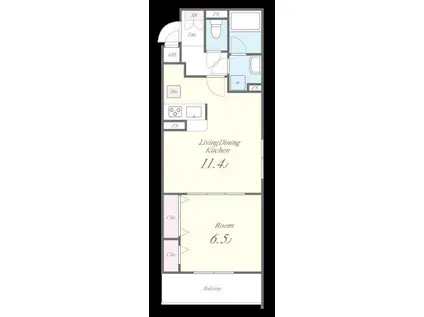 ヴェルナ・コート(1LDK/1階)の間取り写真