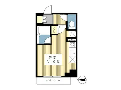 GREEN PARK (ワンルーム/6階)の間取り写真