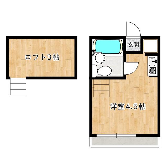 マザーグース(ワンルーム/1階)の間取り写真
