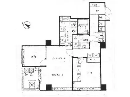 マノー乃木坂(2LDK/6階)の間取り写真