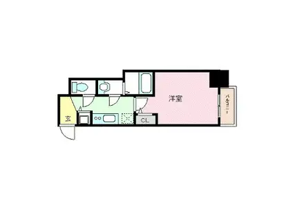 サムティ北浜大手通(1K/3階)の間取り写真