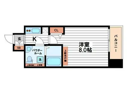 SERENITE北浜(1K/12階)の間取り写真