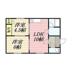メゾンナオミ(2LDK/1階)の間取り写真
