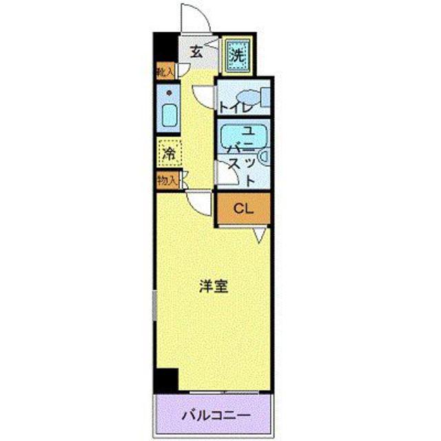 CITY SPIRE国分寺(1K/4階)の間取り写真