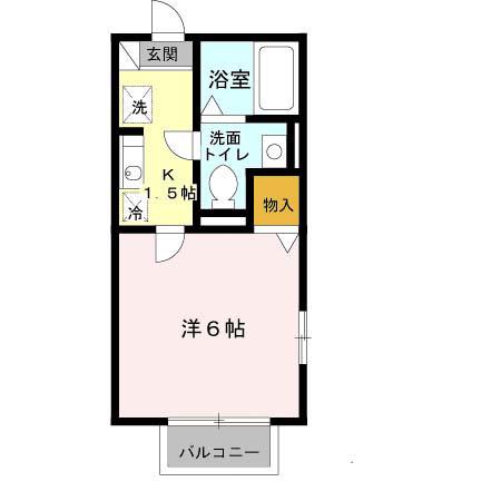 セジュール・MORITA(1K/2階)の間取り写真