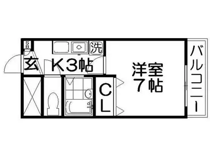 MOE STAGE(1K/1階)の間取り写真