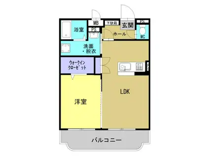 メゾンADACHI.S II(1LDK/1階)の間取り写真