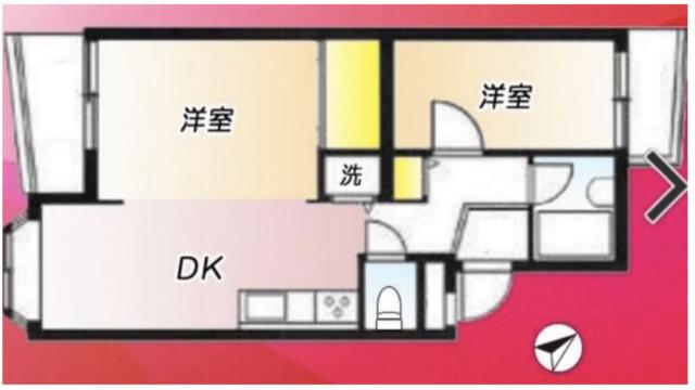 MAC駒場コート(2DK/3階)の間取り写真