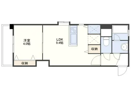 ベルヴェデーレ井石(1LDK/2階)の間取り写真
