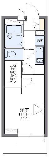 レオパレスルチェンテ(1K/3階)の間取り写真