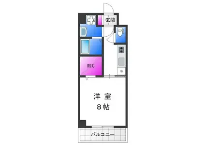 マーベラスコート 巽東(1K/4階)の間取り写真