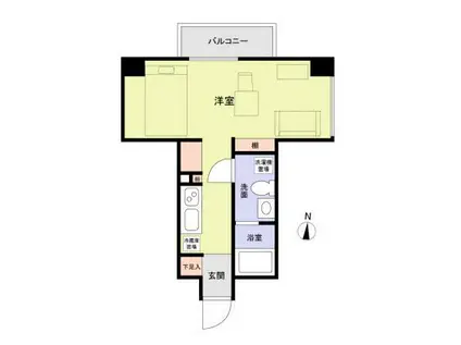 THE A(ワンルーム/4階)の間取り写真