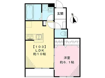 ESPERERANZA(1LDK/1階)の間取り写真