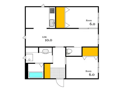 東白島パークホームズ(2LDK/3階)の間取り写真