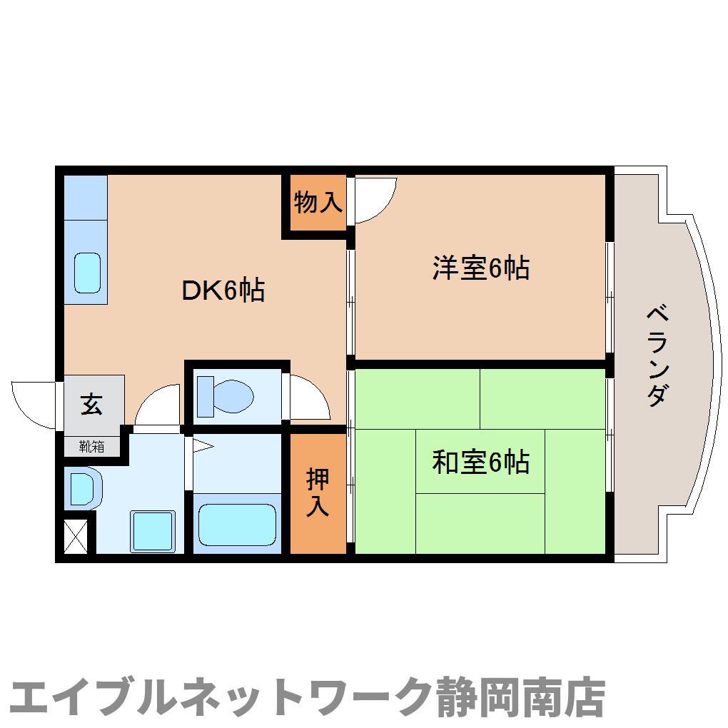プラスニシジマ(2DK/1階)の間取り写真