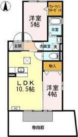 ハイム西五城III(2LDK/1階)の間取り写真