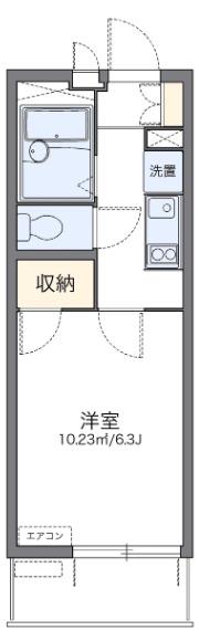 プレステージ草加(1K/1階)の間取り写真