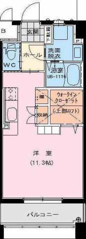 YS COURT III(ワンルーム/5階)の間取り写真