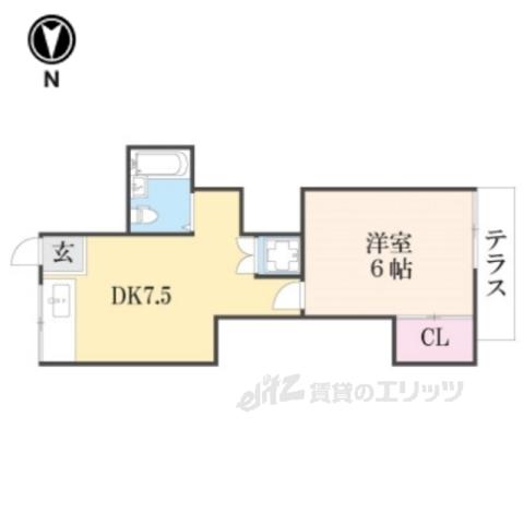 日生ハイツ(1DK/2階)の間取り写真