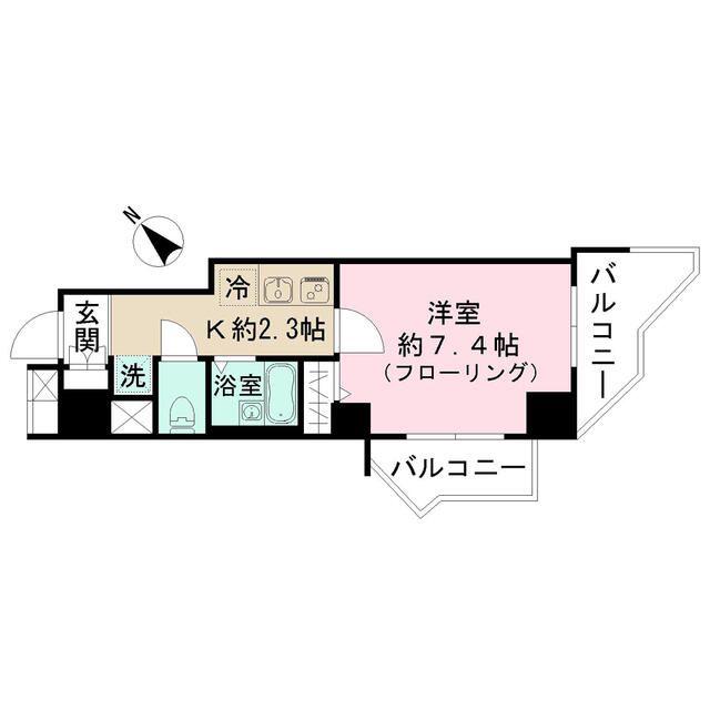 アーバイルトルム町田(1K/6階)の間取り写真