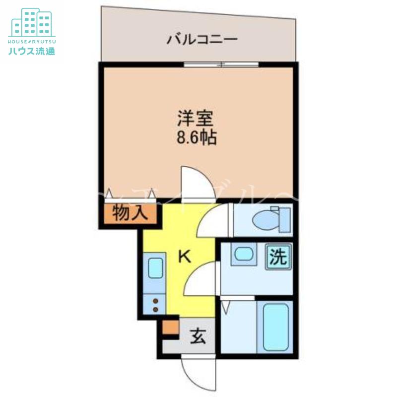 RESIDENCE時津ウエスト(1K/1階)の間取り写真