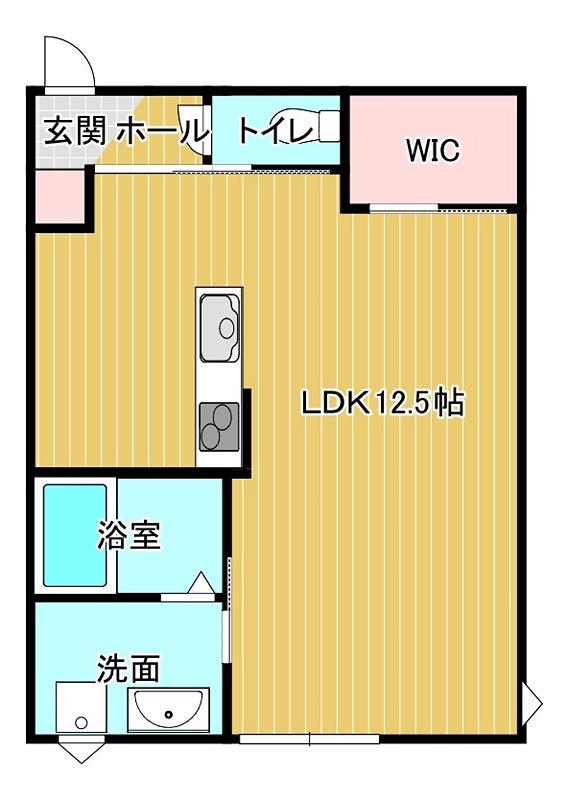 SPICA藤木(ワンルーム/2階)の間取り写真