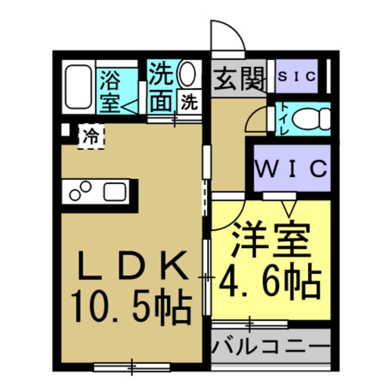 KILIGAOKA(1LDK/1階)の間取り写真