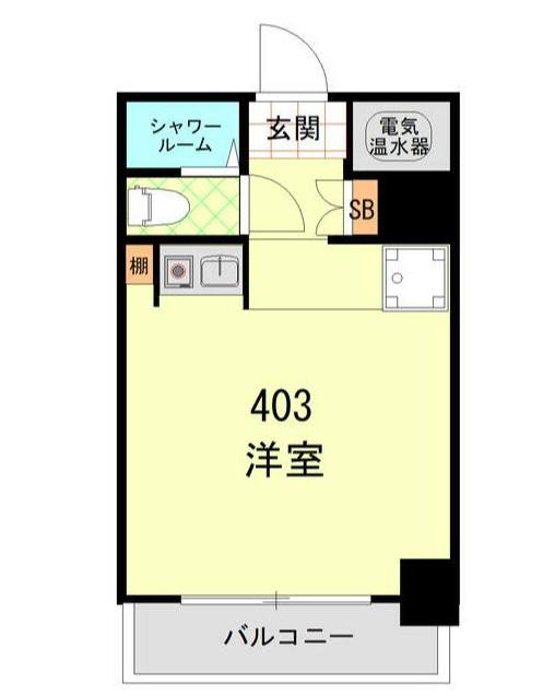 中銀第2新橋マンシオン(ワンルーム/4階)の間取り写真