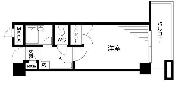 日神パレステージ玉川上水(1K/4階)の間取り写真