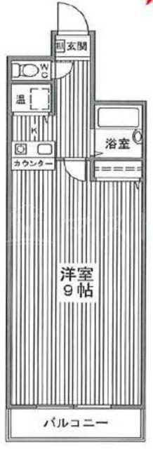 ヴェローナ(1K/7階)の間取り写真